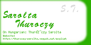 sarolta thuroczy business card