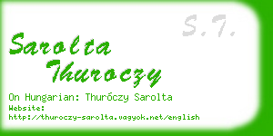 sarolta thuroczy business card